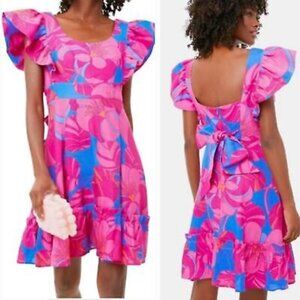 Tuckernuck Edisto Linen Dress in Wild Azalea Large